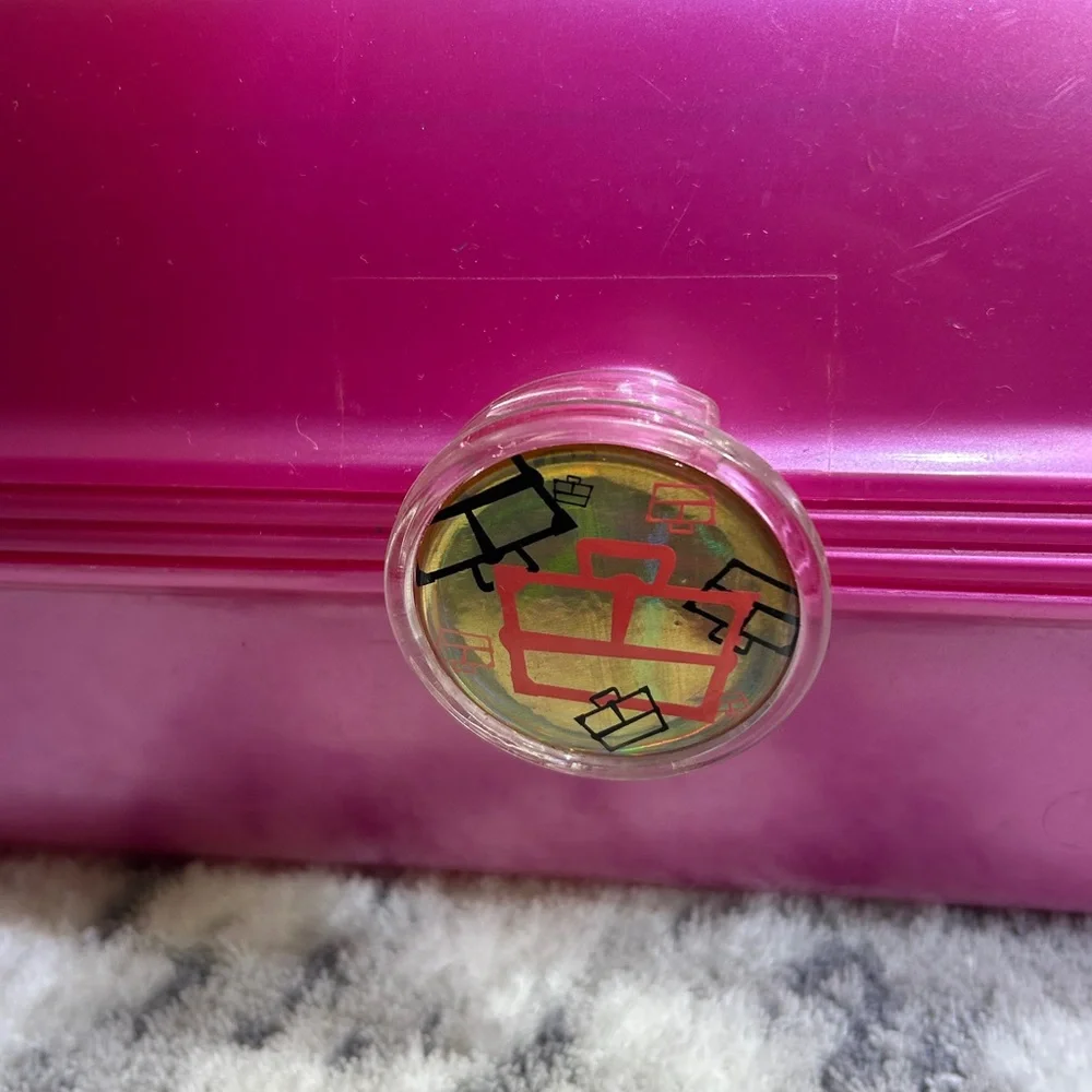 Y2K Vintage Pink Caboodle Makeup / Travel Case. Made in USA